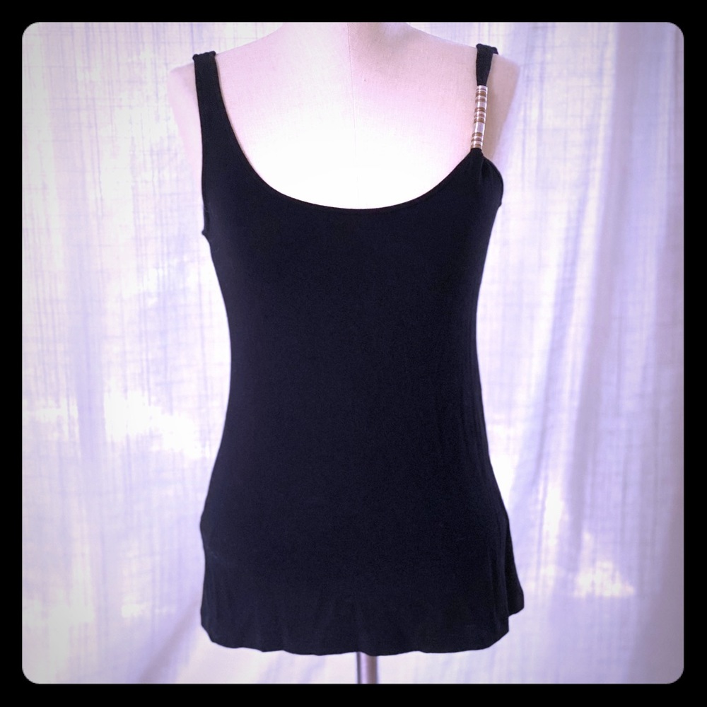 BCBG Generation Black cotton tank, size Medium